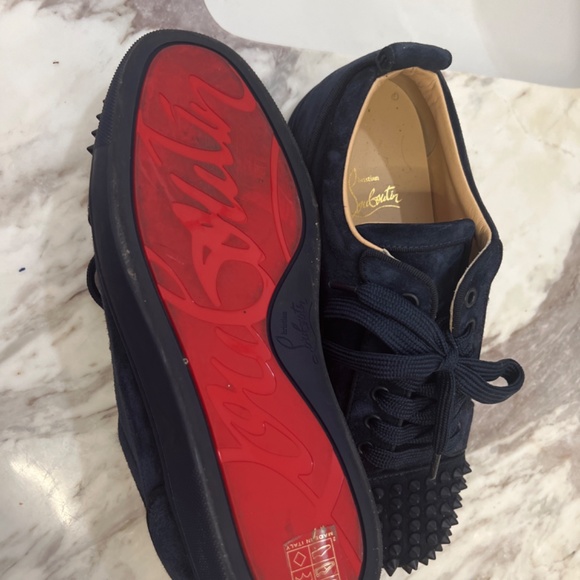 Navy blue red bottoms - Picture 2 of 2